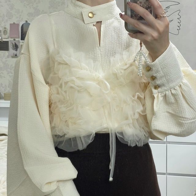 しまむら「袖バルーンブラウス」