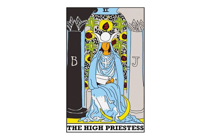 《今週のカード》はNo.02「女教皇」※カードは筆者作成