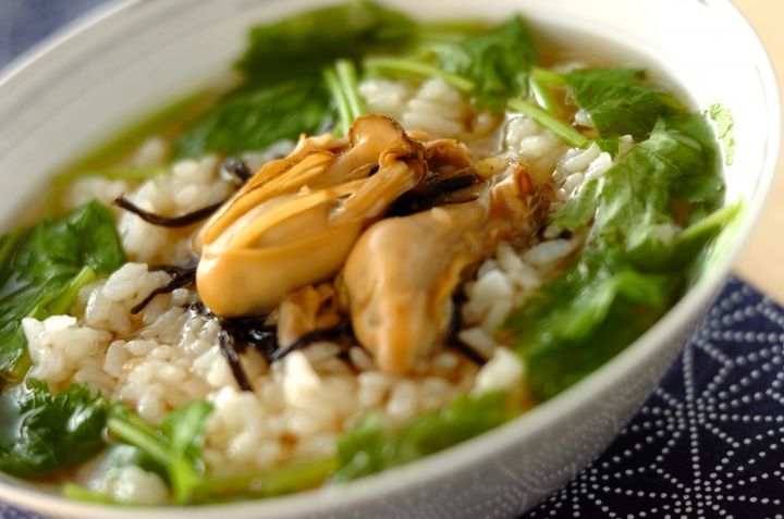 カキの佃煮だし茶漬け