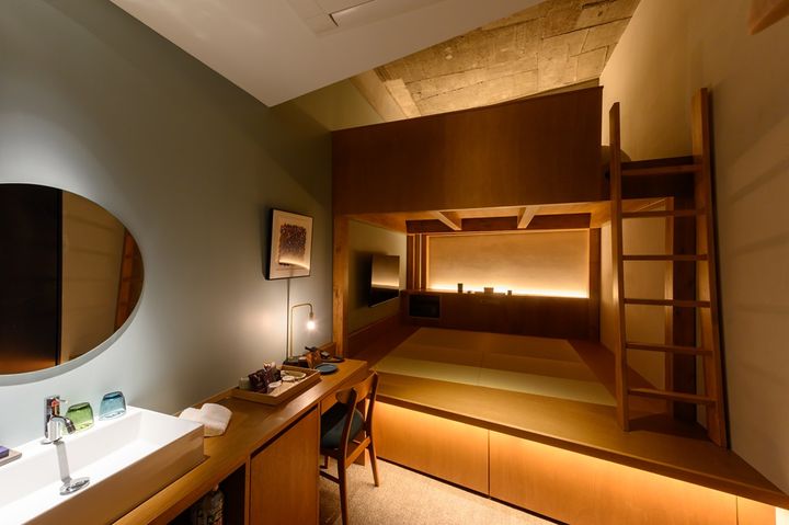 最大4人まで宿泊可能なロフト