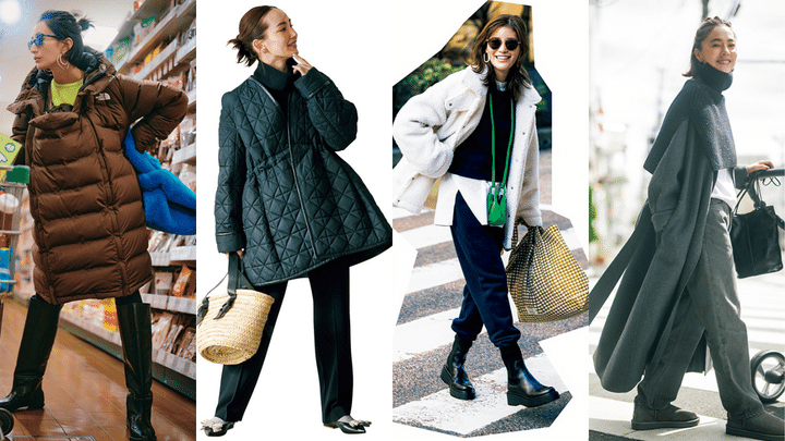 最高気温9度の服装のコラージュ写真