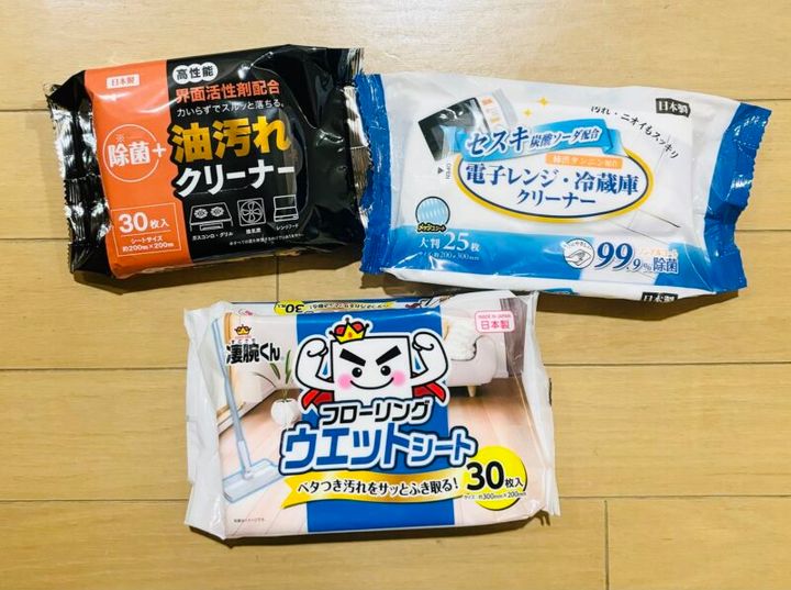 大掃除に役立つ、100均の掃除用ウエットシート