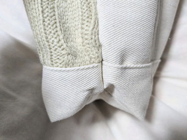 トートニット素材との境目