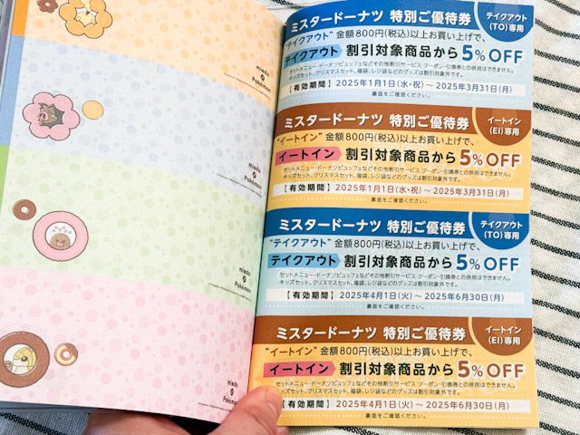 「ミスド福袋 2025」6,500円のスケジュールンの中身