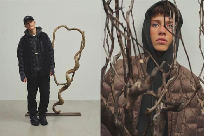 ハイブリッドダウンを約160g封入(650FP相当)した、KOUDENSHI DOWN PADDED JACKET (30,800円 税込)