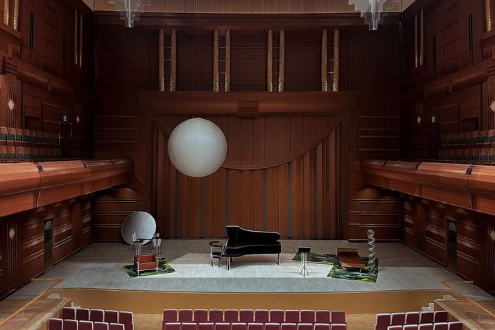 妹島和世建築設計事務所により撮影された、ステージデザイン模型。