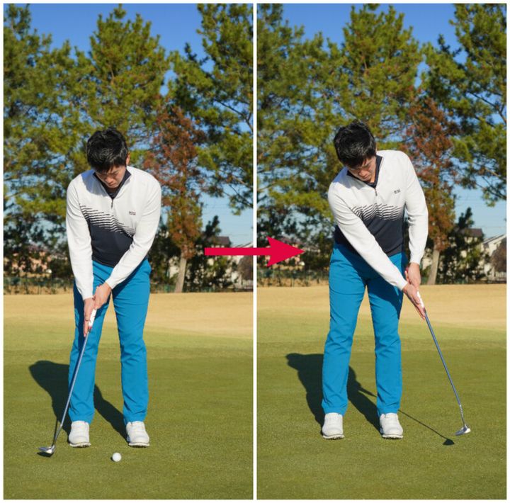 パターのクロスハンドの打ち方を解説！「立てヒザ素振りで…」と解説