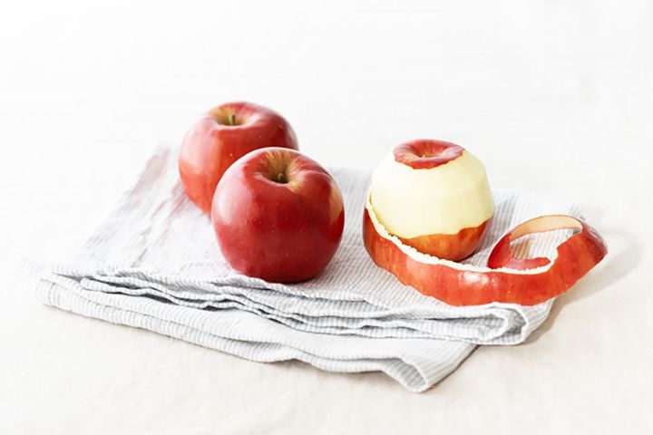 ▲りんごには抗酸化力の高いポリフェノールが豊富に含まれています。