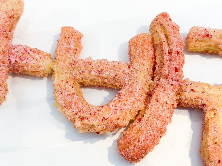 「HOICHA」の「ネームチュロス」のアップ