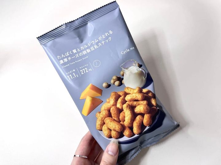 「Cycle.me（サイクルミー）」の「たんぱく質とカルシウムがとれる 濃厚チーズの調製豆乳スナック 」