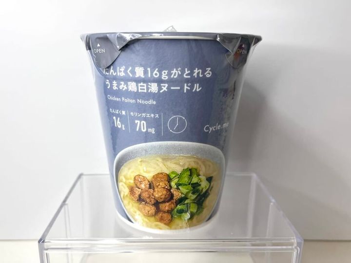 「Cycle.me（サイクルミー）」の「たんぱく質16gがとれる うまみ鶏白湯ヌードル 」