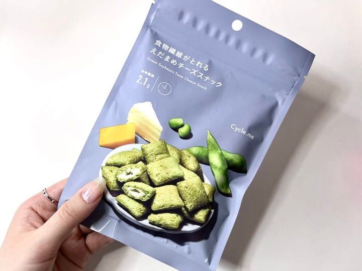 「Cycle.me（サイクルミー）」の「食物繊維がとれる えだまめチーズスナック」