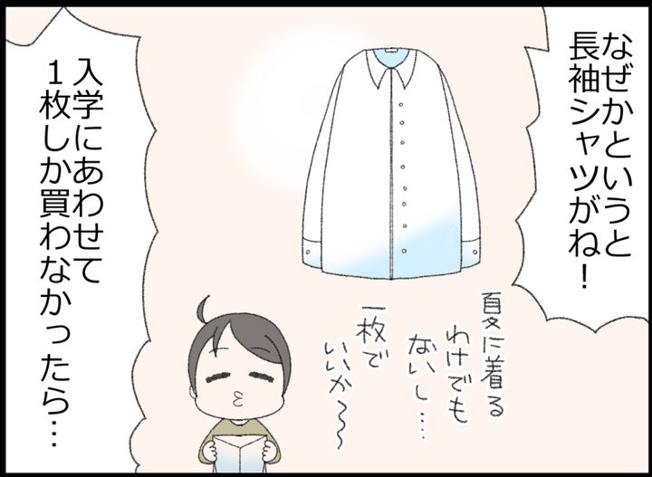 なぜかというと、長袖シャツが…。