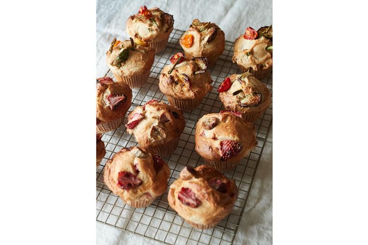 いちごとバナナのマフィン