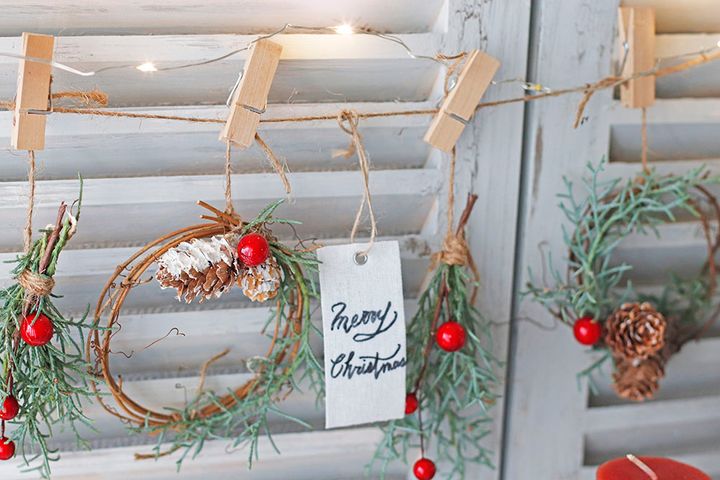 クリスマスガーランド作り