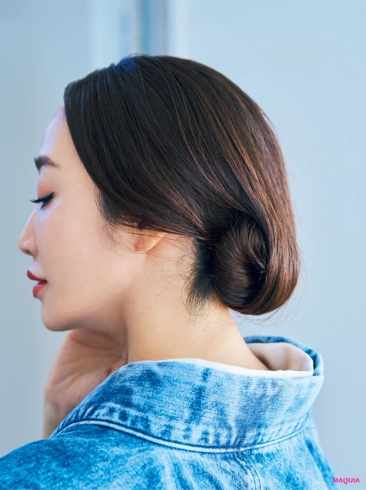 神崎 恵さんなら「デニム着物」をこう着る！ 白の半襟、足袋、草履で着崩しすぎずに_5