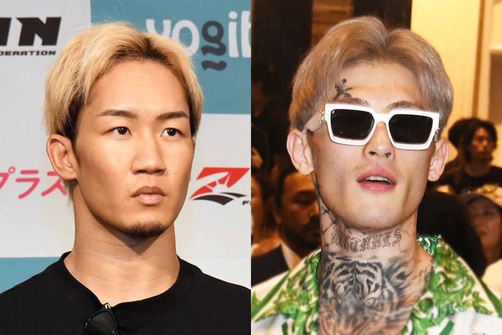 朝倉未来（左）、平本蓮（C）Getty images