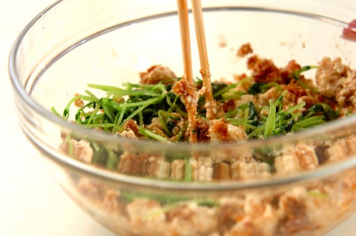 簡単！豆苗の白和え by杉山 遊さんの作り方2