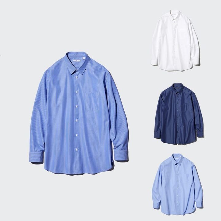 ユニクロ40周年復刻アイテム +Jのメンズブロードシャツ