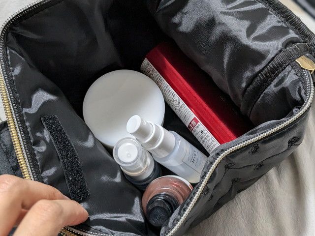 キルティングドレッサーポーチに収納したところ