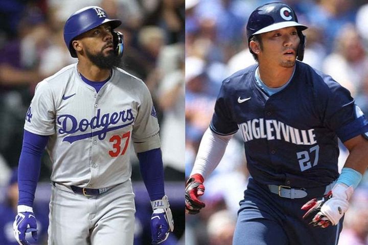 テオスカー・ヘルナンデス、鈴木誠也（C）Getty Images、ロイター