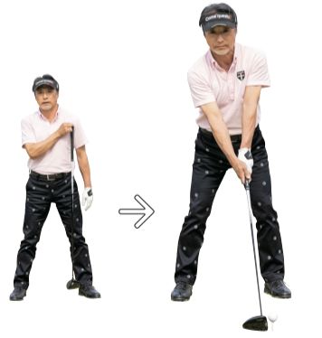 アドレスを変えるだけで“美スイング”が身につく！編集部員が実践