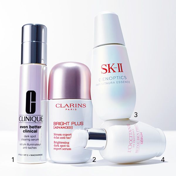 【1】イーブンベター イルミネーティング ブライト セラム 【2】ブライトプラス ブライトニング DST セラム 【3】ジェノプティクス インフィニットオーラ エッセンス 【4】レーヌデプレ ブライトコンセントレートセラム
