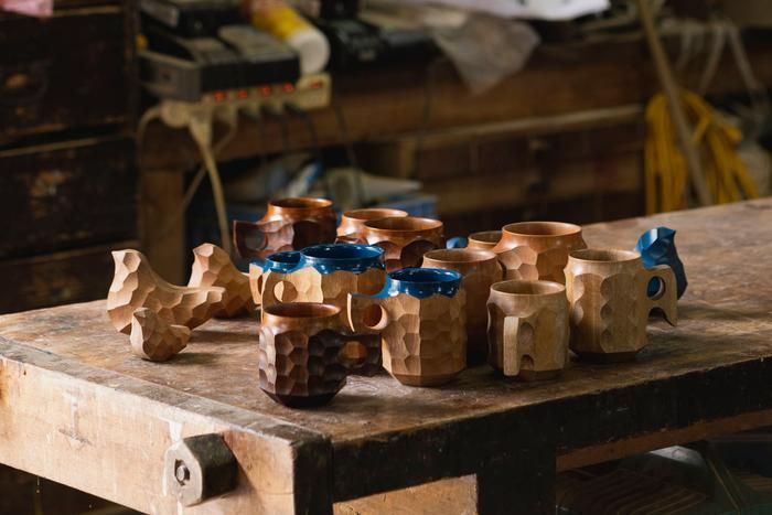 Akihiro WoodworksのJinカップとちっち