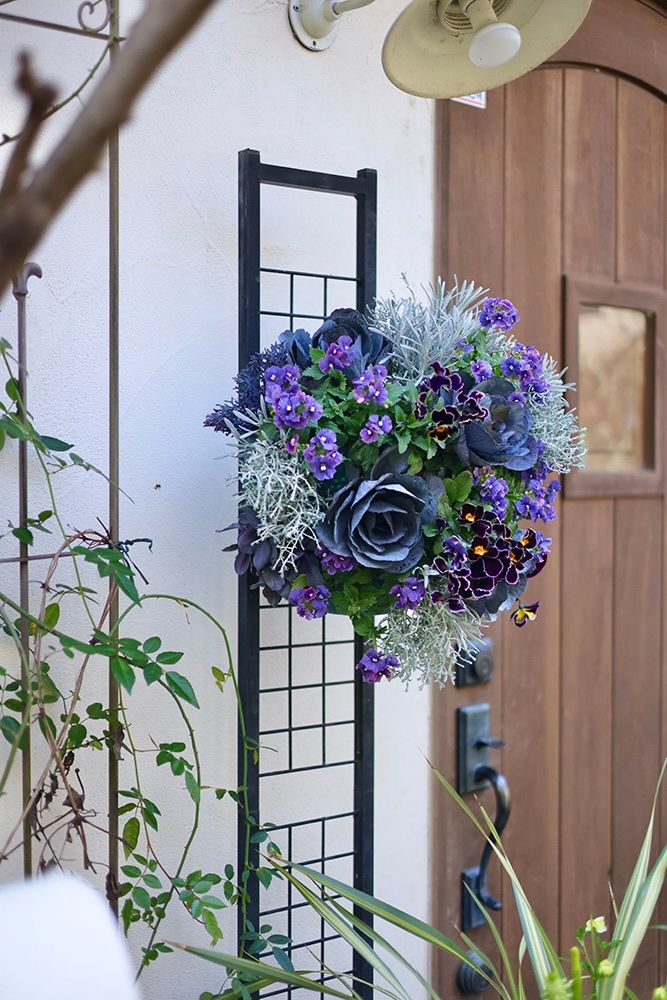 パンジーのハンギング