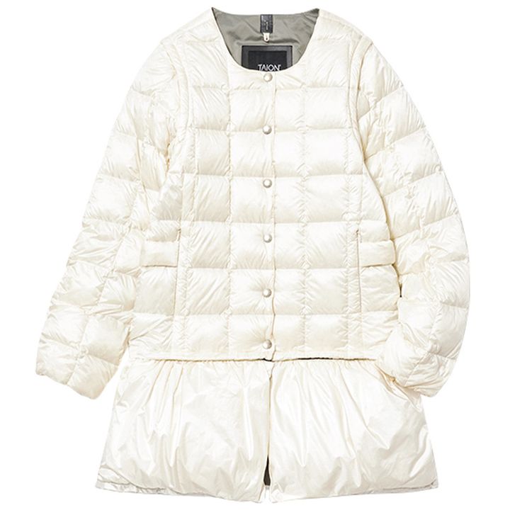 TAIONのペプラムデザインのヒーティングダウン