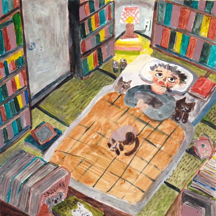 町田康のエッセイに寄せたMachiko Kaedeのイラスト