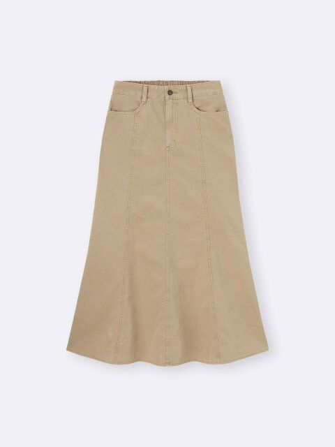 2024guレディースフレアマキシスカート