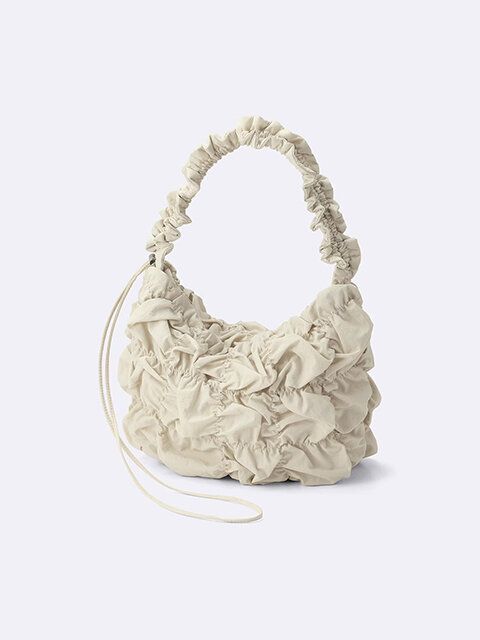 GU ギャザーショルダーバッグ NATURAL