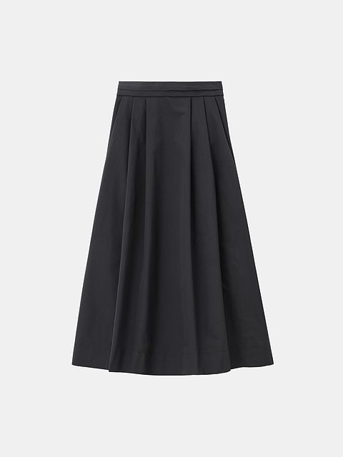 PLSTボリュームタックフレアスカート