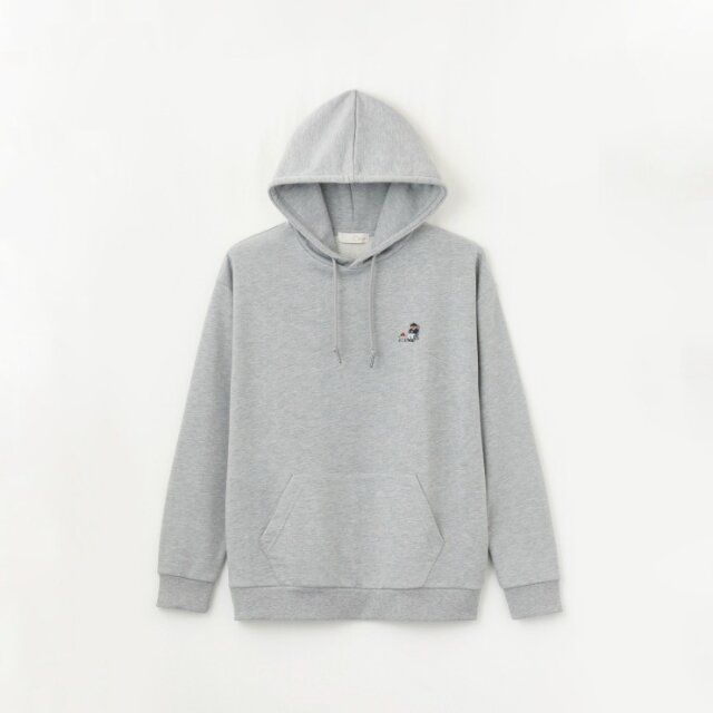 しまむらのロゴ刺繍プルパーカー