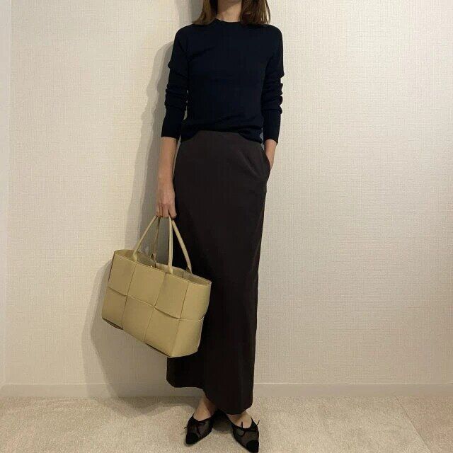 3Dメリノブレンドリブセーターコーデ