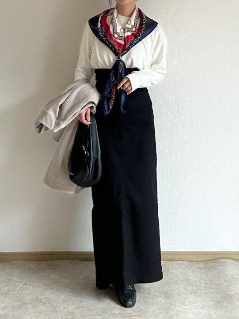 スカーフアレンジコーデ