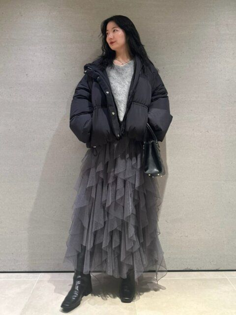 黒アウターコーデ3