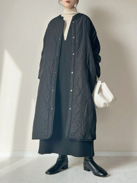 黒アウターコーデ1