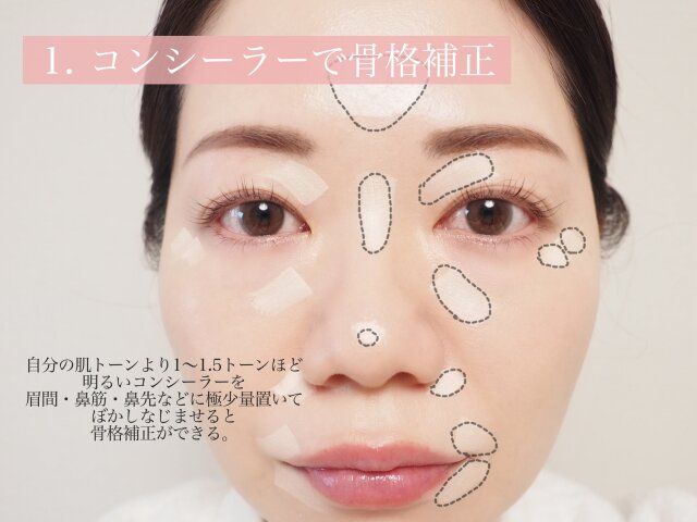 コンシーラーで骨格補整 解説