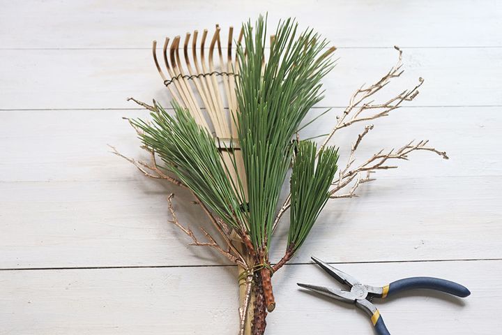 お正月の熊手アレンジ