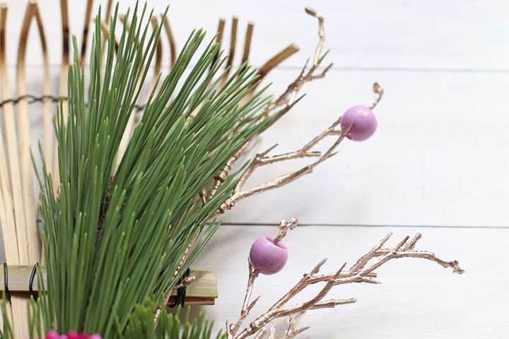 お正月の熊手アレンジ