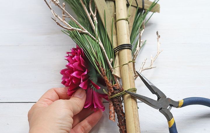 お正月の熊手アレンジ