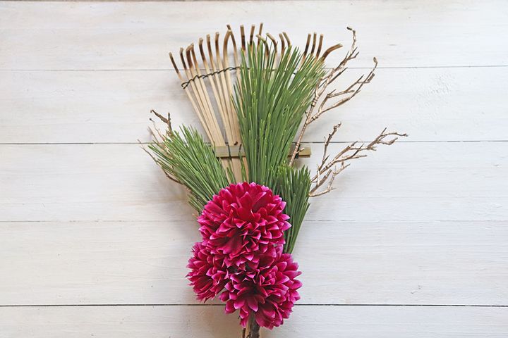 お正月の熊手アレンジ