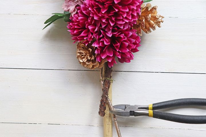 お正月の熊手アレンジ