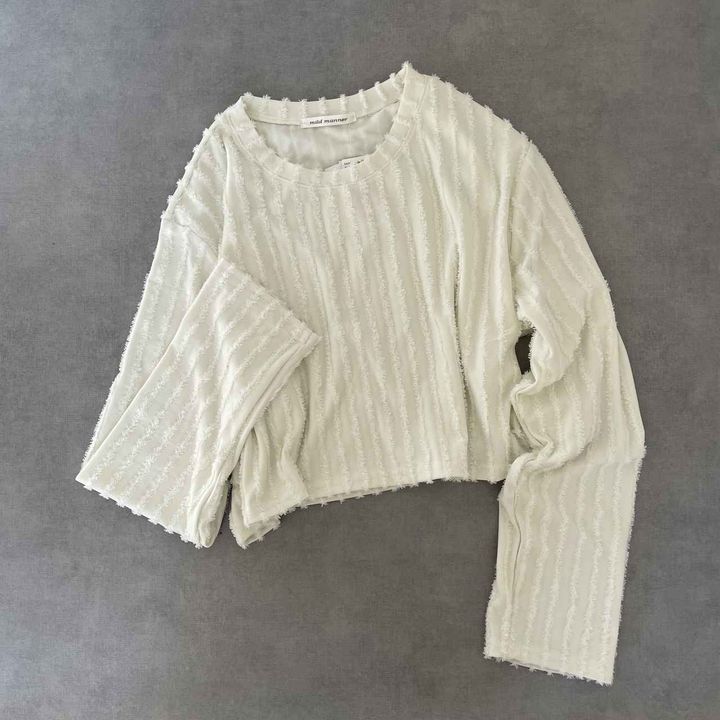 画像1: テクスチャーが可愛いロンT