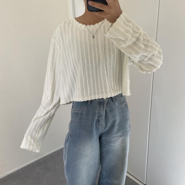 画像2: テクスチャーが可愛いロンT