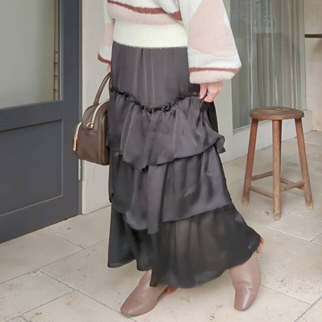 2024しまむらレディースデシンフリルスカート