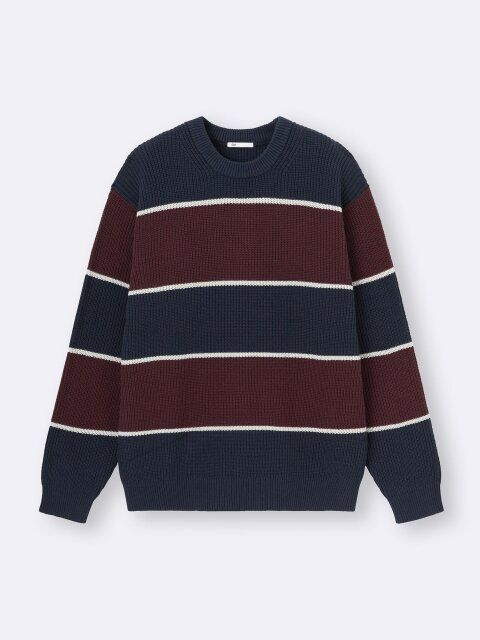 GUのボーダークルーネックセーター