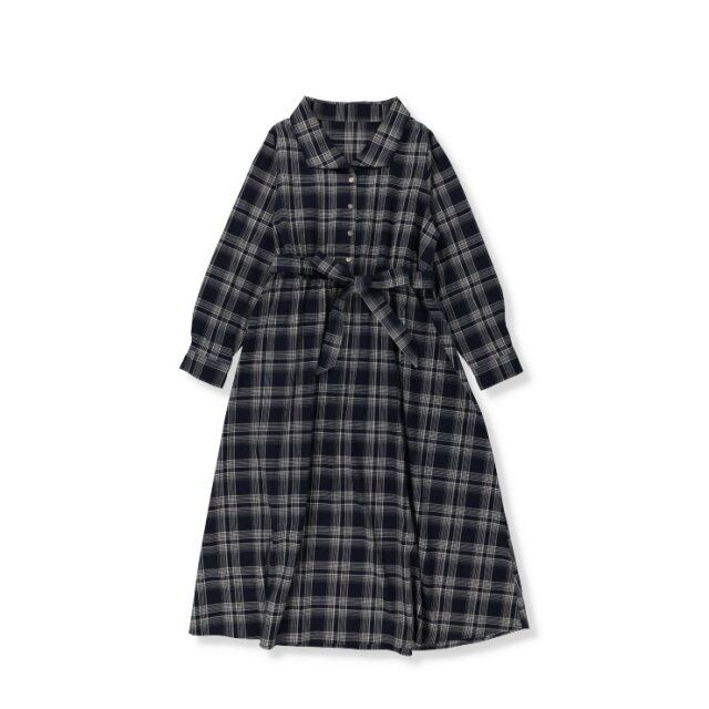 しまむらのチェック柄シャツワンピース